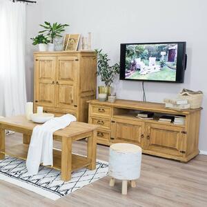 Massive home | Dřevěný TV stolek Corona VII TVT07_2 Tmavý vosk