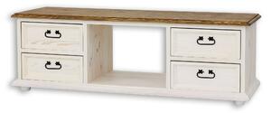 Massive home | Dřevěný TV stolek Corona VI TVT06_2 Tmavý vosk