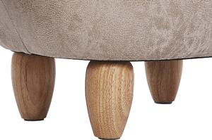 Sivý sloní puf stolička, imitácie kúže, drevené nohy s úložným priestorom, puf pro deti