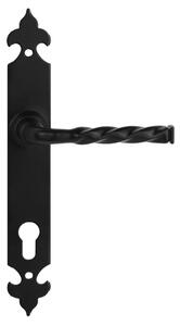 Kľučka kovaná Al (pár), rozmer 270x36mm, rozteč 90mm, čierna farba, otvor pre stavebnú vložku
