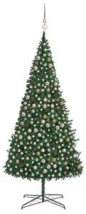 Umelý vianočný stromček s LED a súpravou gulí zelený 400 cm