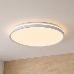 Lindby Stropné LED svetlo Edmund, biele, Ø 39 cm, IP44, Biela / opálová, Kúpeľňa, Plast, Moderný, Závesné svietidlo