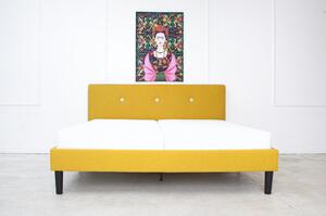 Čalouněná postel AMELIA 180x200 žlutá