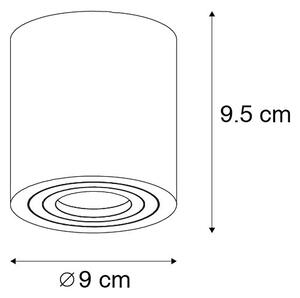 Inteligentná kúpeľňová bodová čierna okrúhla IP44 vrátane Wifi GU10 - Capa