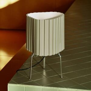 HAY Stolová lampa Canelé, zelená, výška 37 cm, E14, textil, Zelená, Obývacia izba / jedáleň, Textil / látka / hodváb, Dizajn, Stojacie svietidlo