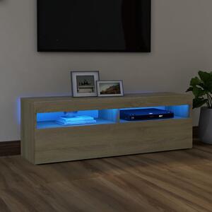 TV skrinka s LED svetlami dub sonoma 120x35x40 cm