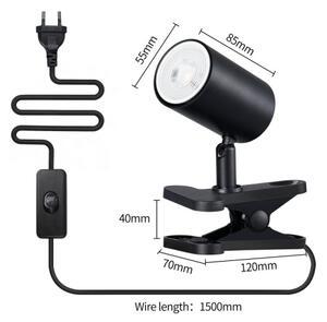 Immax NEO 08291L - Lampa s klipom PUNTO 1xGU10/9W/230V čierna