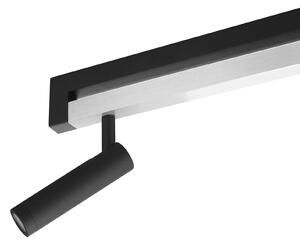 LED stropné bodové svetlá Pulse, čierne, 100 cm, kovové, Čierna, Obývacia izba / jedáleň, kov, Moderný, Závesné svietidlo