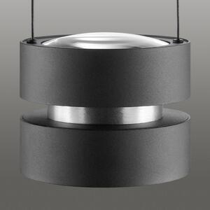 LED závesné svietidlo Glow-Sphere, Ø 18 cm, čierne, kovové, Čierna, Obývacia izba / jedáleň, Hliník, Moderný, Závesné svietidlo