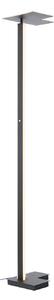 LED stojacia lampa Mora, antracitová, výška 178 cm, kov, Čierna, Obývacia izba / jedáleň, kov, Moderný
