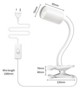 Immax NEO 08294L - Flexibilná lampa s klipom PUNTO 1xGU10/9W/230V biela