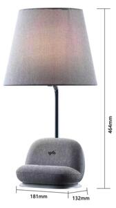 Immax NEO 09109L - LED stmievateľná stolová lampa s bezdrôtovým nabíjaním Qi SOFA LED/6W/230V sivá
