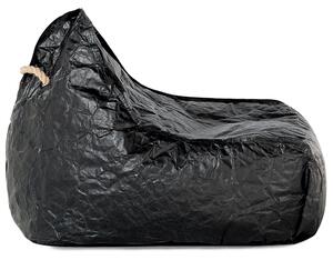 Sedací vak čierny, odkvapkávacia dizajn 73 x 75 cm Pohodlná sedacia antialergická výplň Svetlo