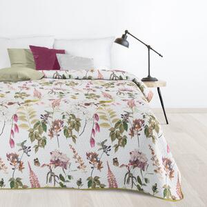 Dekorstudio Moderný prehoz na posteľ ROSA s potlačou kvetov a halúziek Rozmer prehozu (šírka x dĺžka): 200x220cm