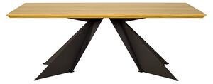 Jedálenský stôl dub masív s kovovými nohami 200 x 100 cm