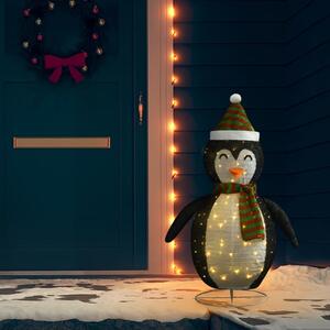 Ozdobná vianočná figúrka tučniaka LED luxusná látka 120 cm