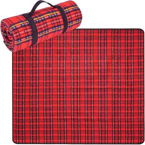 Červená pikniková deka 130 x 150 cm Červená
