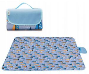 Vodeodolná pikniková deka s motívom plachetníc Modrá