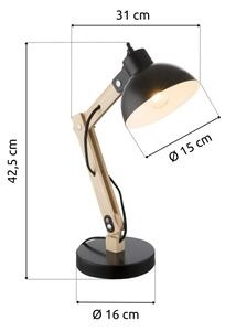 Brilagi - Stolná lampa FOCUS 1xE27/40W/230V čierna