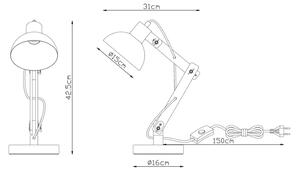 Brilagi - Stolná lampa FOCUS 1xE27/40W/230V čierna