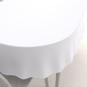 Biante Dekoračný oválny obrus Rongo RG-031 Studený biely 100x140 cm