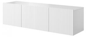 Závesný TV stolík Nicole 150 cm - biely / biely mat