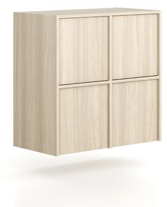 Nadstavba pre skrine FRAME, 4x dvere, 872 x 450 x 854 mm, PUSH-lock, dub prírodný