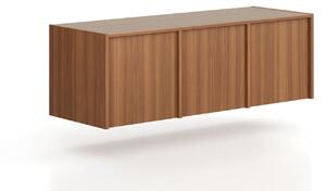 Nadstavba pre skrine FRAME, 3x dvere, 1299 x 450 x 427 mm, PUSH-lock, orech
