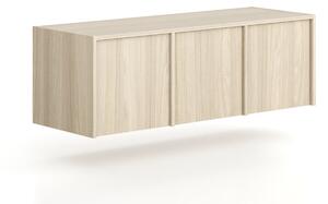 Nadstavba pre skrine FRAME, 3x dvere, 1299 x 450 x 427 mm, PUSH-lock, dub prírodný