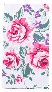 Kvetinová utierka, 45x60 cm, fialová, biela, Charlotta Farba: Biela