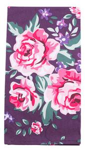 Kvetinová utierka, 45x60 cm, fialová, biela, Charlotta Farba: Fialová