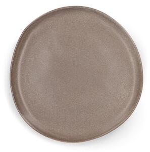 Kameninový tanier 27 cm, hnedá, béžová, Solia Farba: Béžová