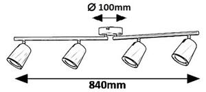 Bodové stropné svietidlo IP20, LED 24W, 1520 lm, Teplá biela 3000K