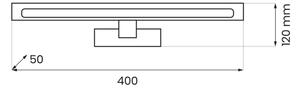 LED osvetlenie zrkadla do kúpeľne KLIMT LED/8W/230V 3000/4000/6000K 40 cm IP44 čierna