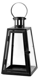 Dekoratívny závesný kovový lampáš, čierna 27 cm