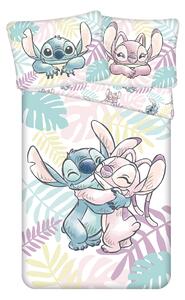 Jerry Fabrics Bavlnené obliečky 140x200 + 70x90 cm - Lilo and Stitch "Leaves"