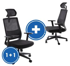 Kancelárska stolička Falco 1 + 1 ZADARMO, čierna