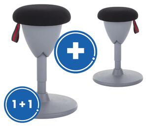 Balančná stolička Acorn 1 + 1 ZADARMO, čierna / sivá