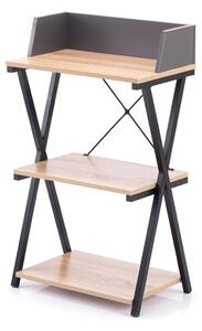 FLHF Odkladací stolík Hexe dub/čierna, 50x30x84 cm