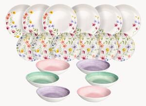 Porcelánová súprava riadu Madison Petals, 6 osôb, 18 ks