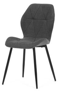 Jedálenská minimalistická stolička v industriálnom štýle, poťah sivá látka (a-285 šedá)