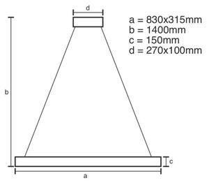 LED Stmievateľný krištáľový luster na lanku LED/45W/230V + diaľkové ovládanie