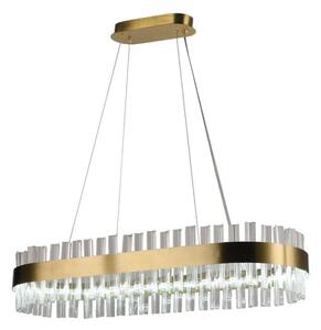 LED Stmievateľný krištáľový luster na lanku LED/45W/230V + diaľkové ovládanie