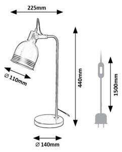Rabalux 2240 - Stolná lampa FLINT 1xE14/25W/230V čierna