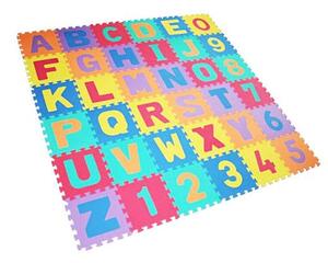Penová puzzle podložka s písmenami 4693 - 30x30cm 36el