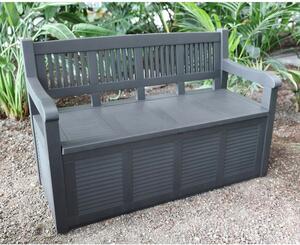 Záhradná lavica s úložným priestorom VOG 130 x 60 x 85 cm / antracit
