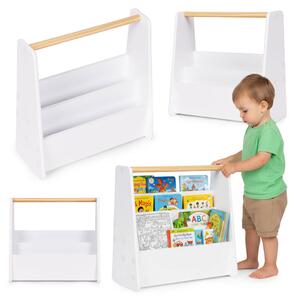 ECOTOYS Malá detská knižnica, 3 police - biela ECOTOYS