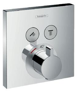 Hansgrohe Shower Select - Termostatická batéria pod omietku, na 2 výstupy, chróm 15763000