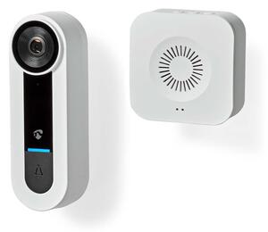 Nedis WIFICDP40CWT - Bezdrôtový videozvonček so senzorom Full HD 1536p Wi-Fi IP65