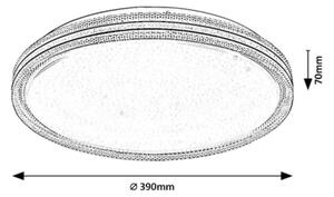 Rabalux 71349 - LED stmievateľné stropné svietidlo MONIRA LED/34W/230V 3000-6500K pr. 39 cm + diaľkové ovládanie